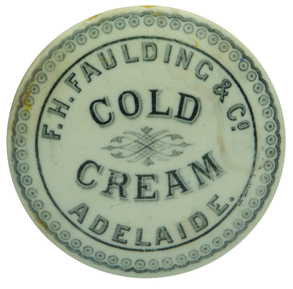 Faulding Cold Cream Adelaide Pot Lid