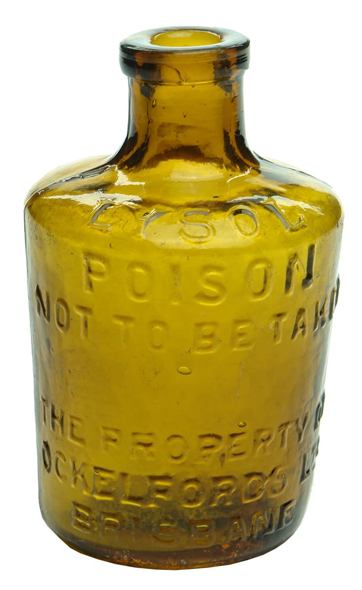 Lysol Ockelford's Brisbane Amber Bottle