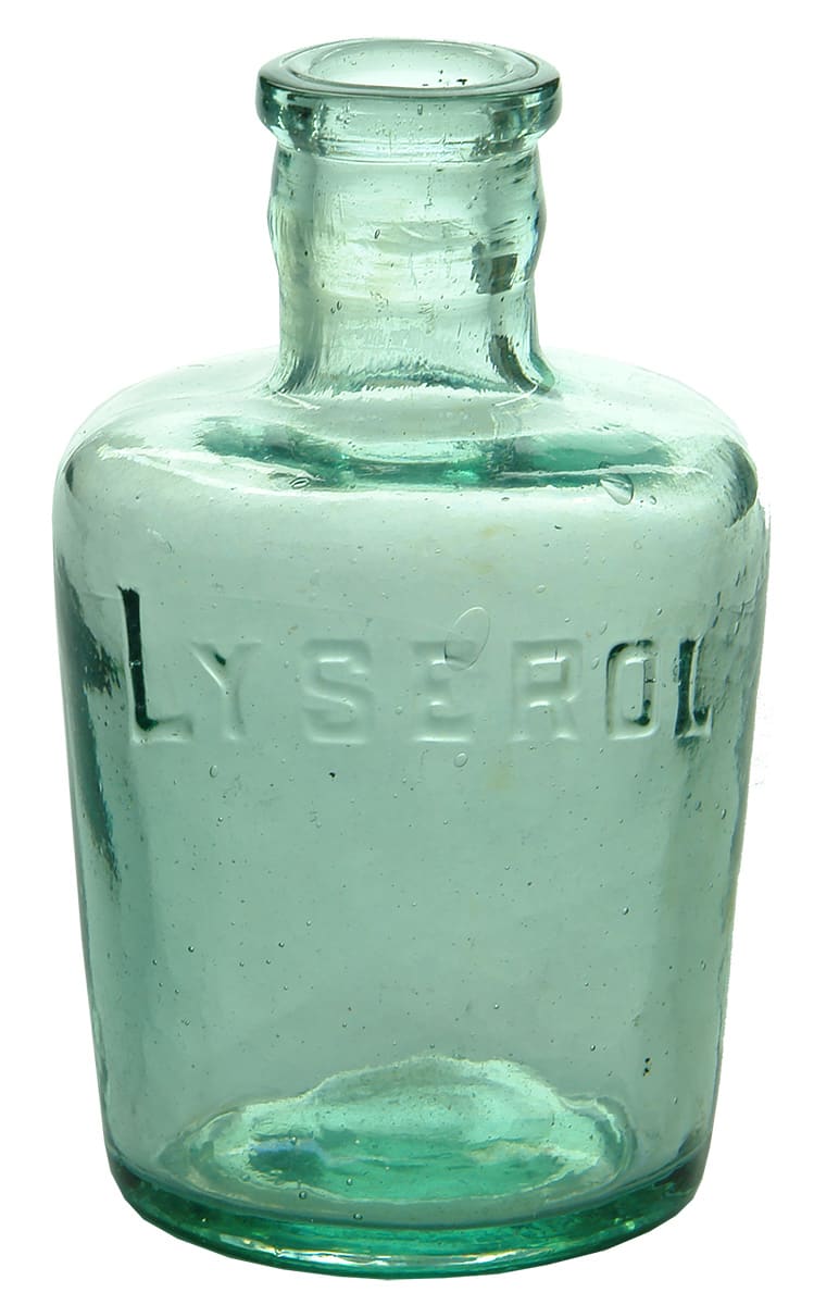 Lyserol Antique Aqua Jug Poison Bottle