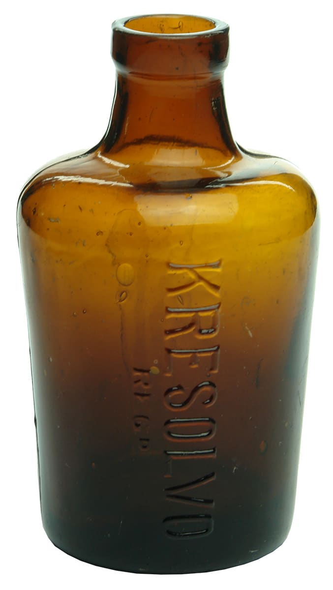 Kresolvo Antique Poison Lysol Bottle