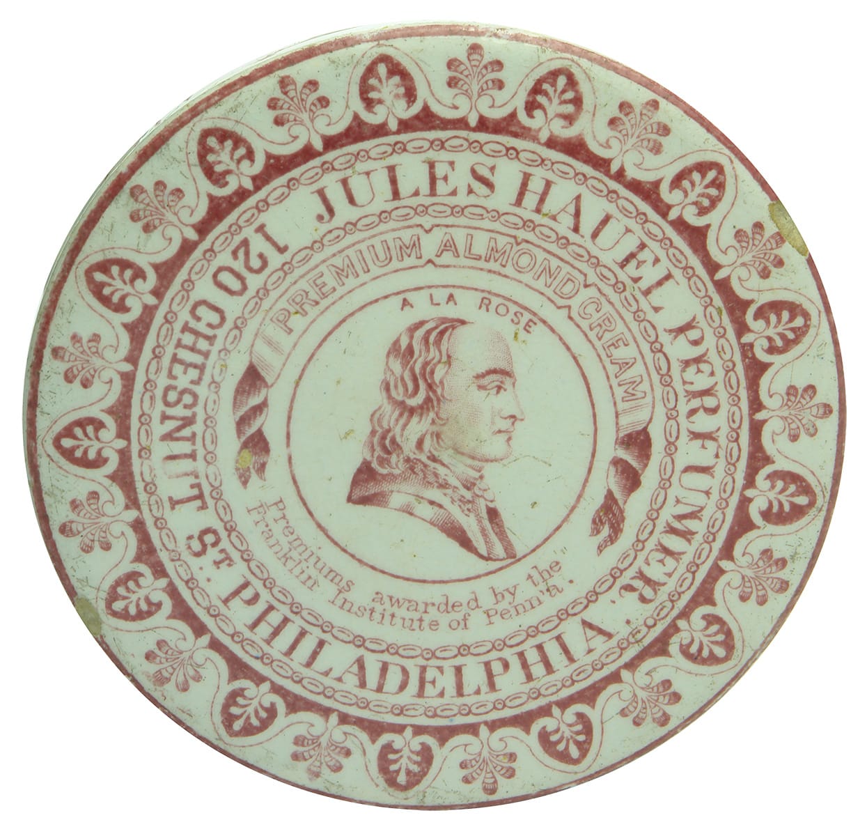 Jules Hauel Perfumer Philidelphia Pot Lid