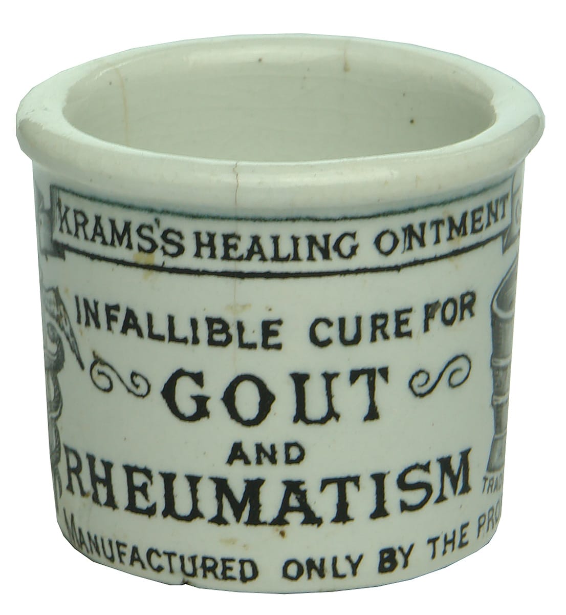 Krams Healing Ointment Gout Rheumatism Pot