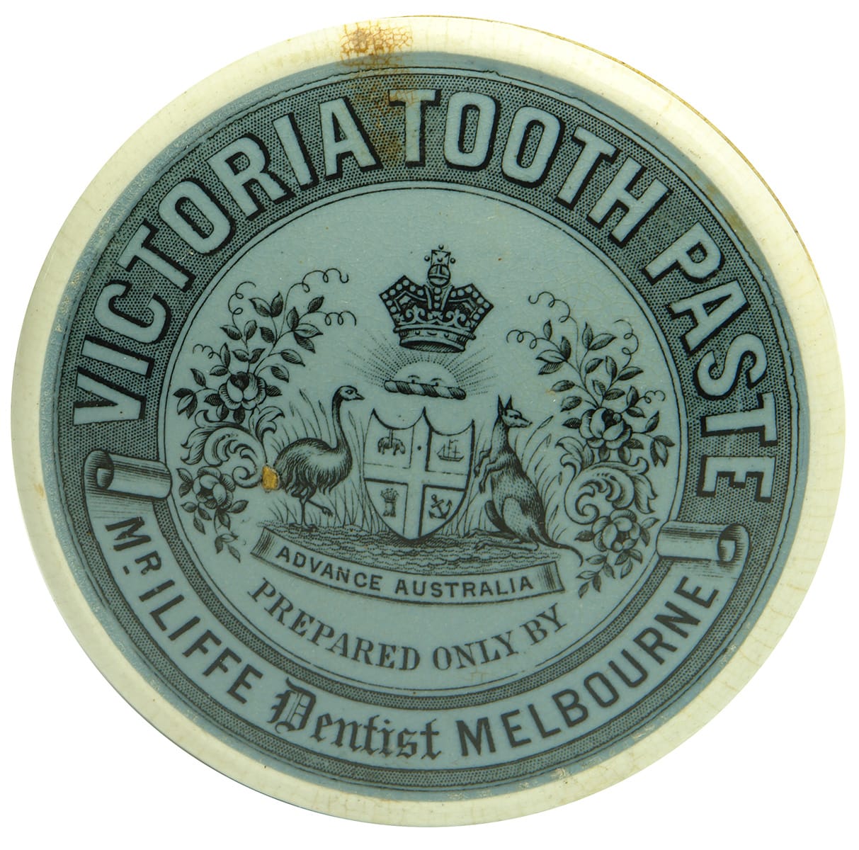 Victoria Tooth Paste Iliffe Dentist Melbourne Pot Lid