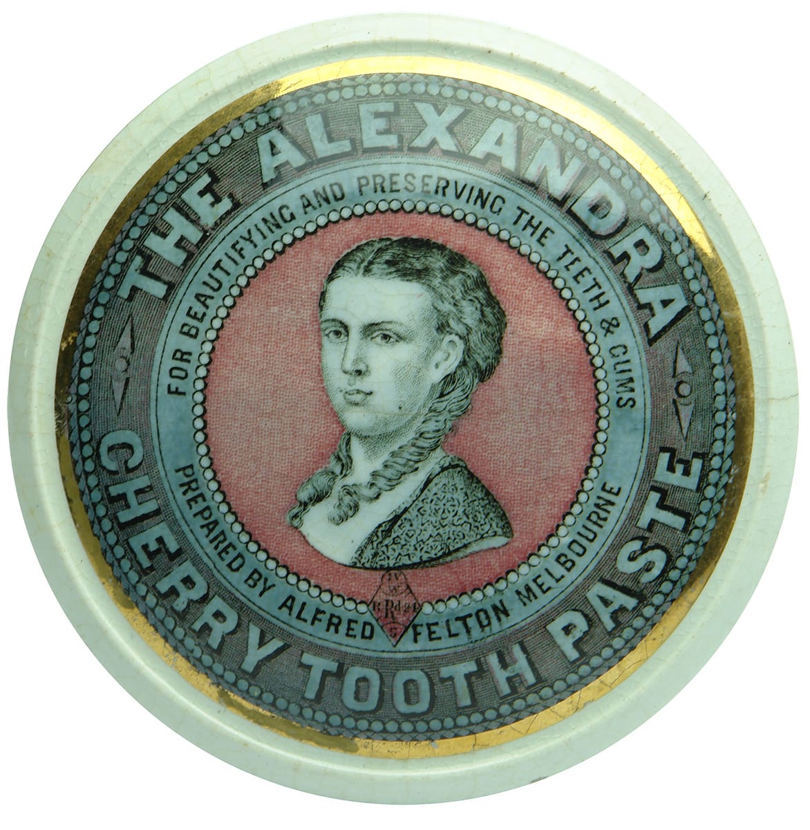 Alexandra Alfred Felton Cherry Tooth Paste Pot Lid