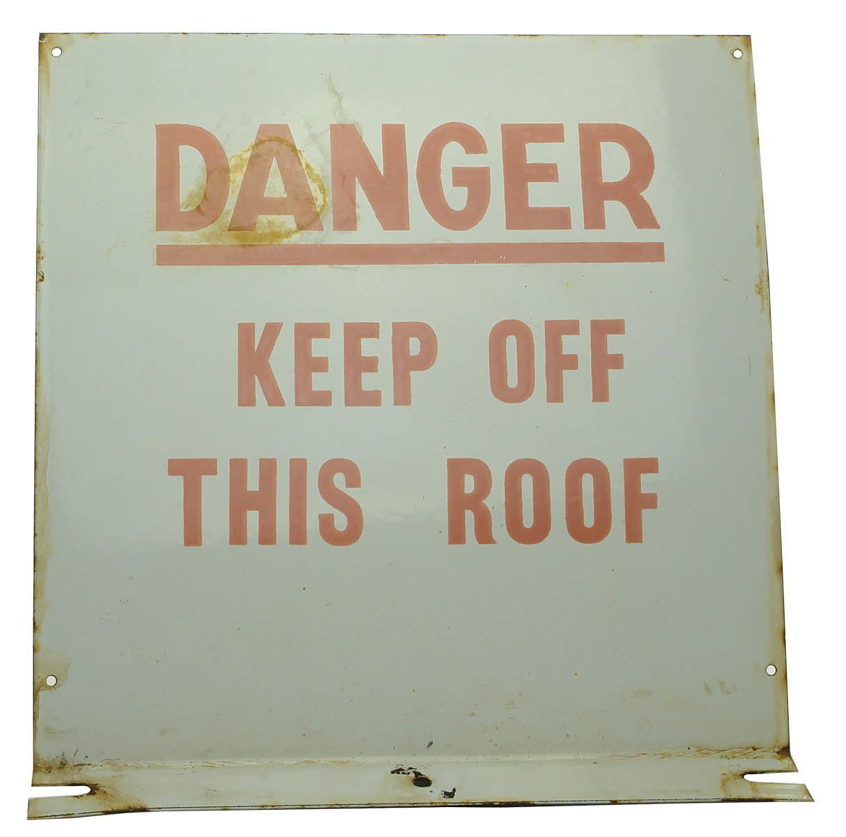 Danger Keep off this Roof Enamel Sign