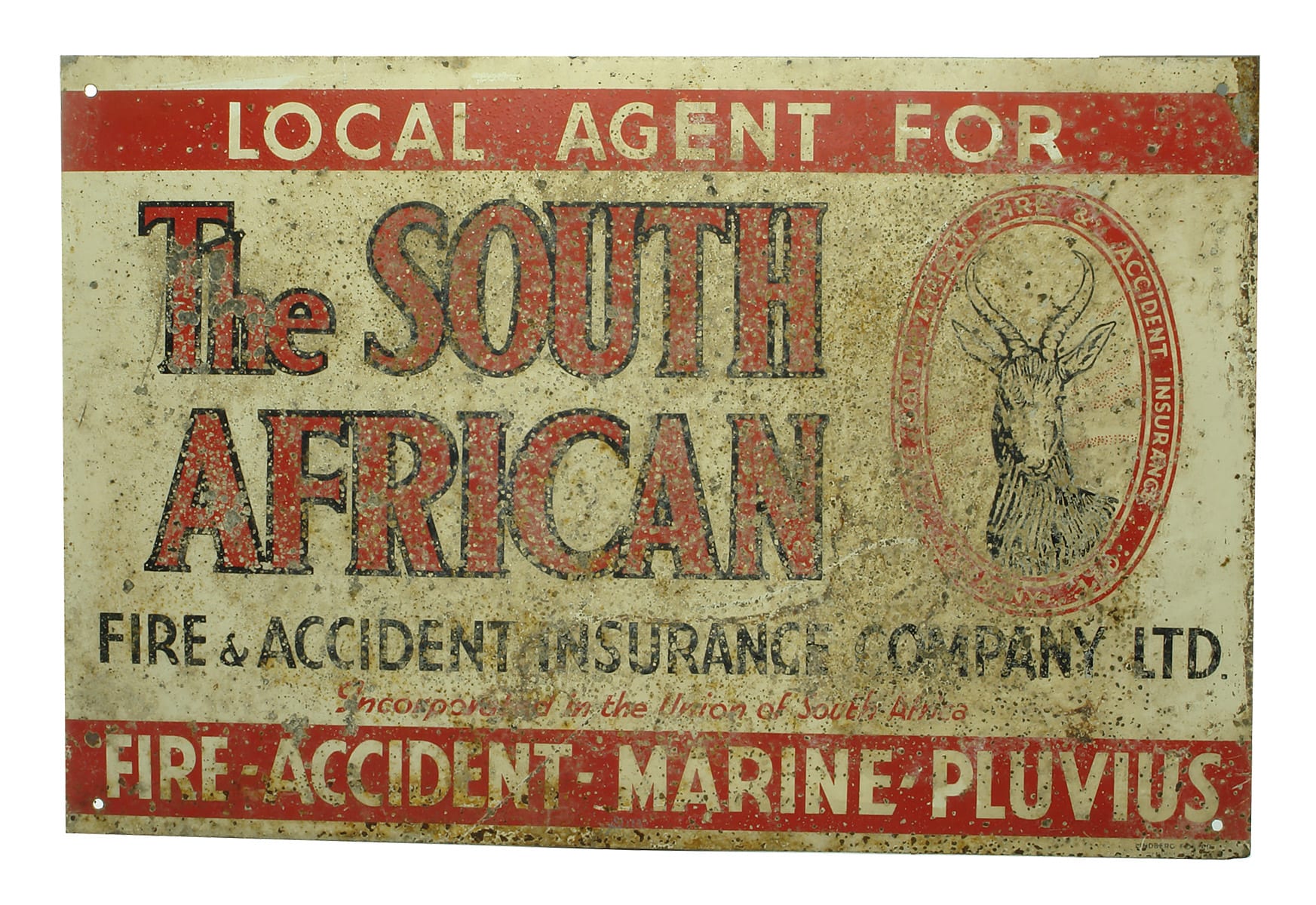 The South African Fire Accident Insurance Company Sign