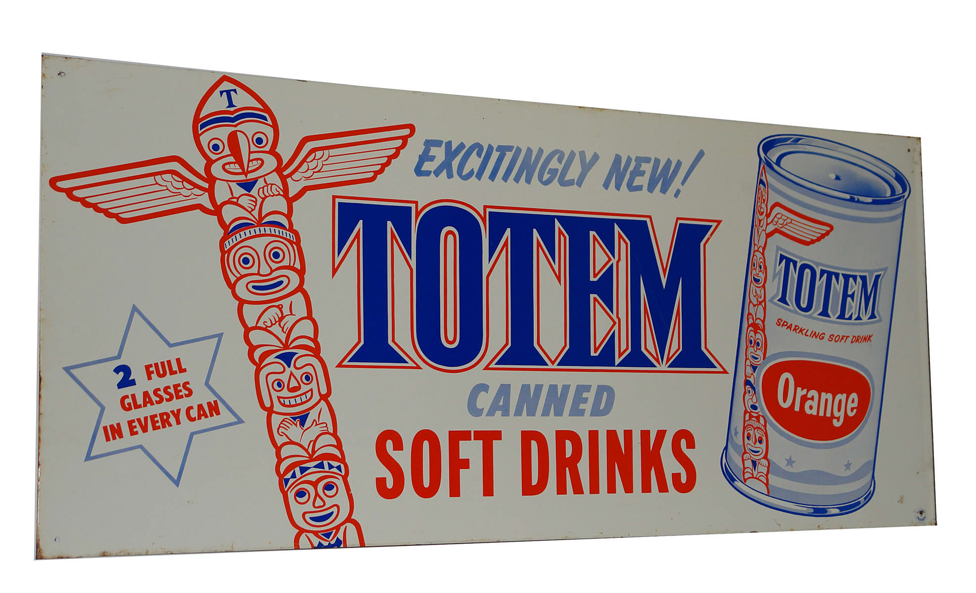 Totem Soft Drinks Metal Tin Sign