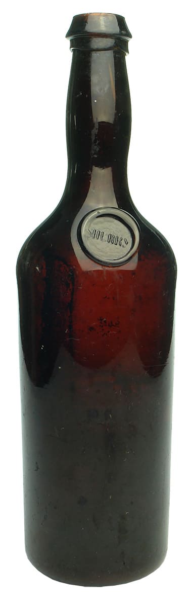 Sherry Applied Seal Antique Wine Bottle