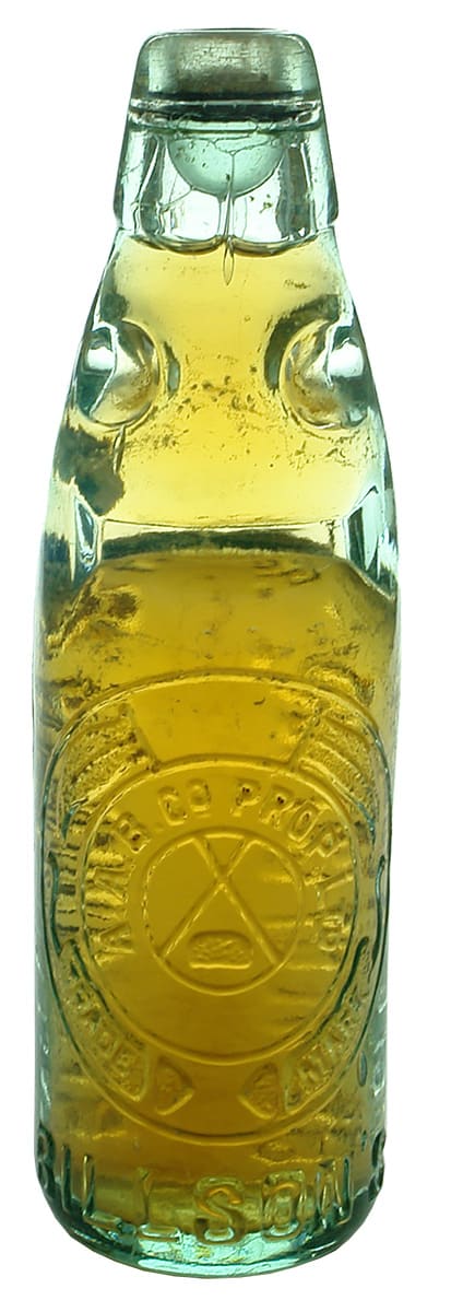 Billson's Anglo Australian Breweries Beechworth Tallangatta Codd Bottle