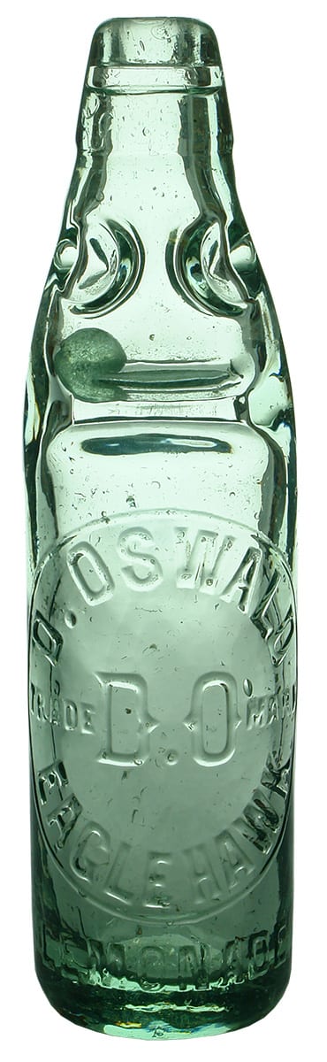 Oswald Eaglehawk Soft Drink Codd Marble Bottle
