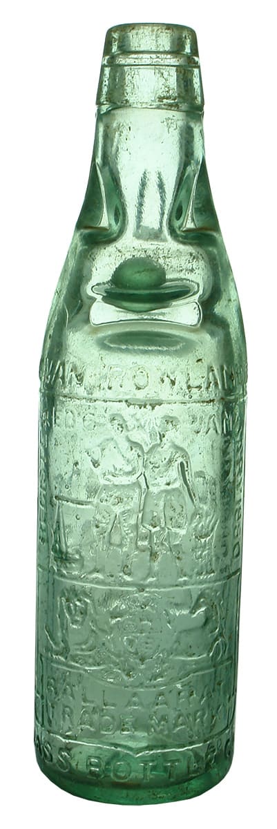 Rowlands Miner Farmer Antique Codd Marble Bottle