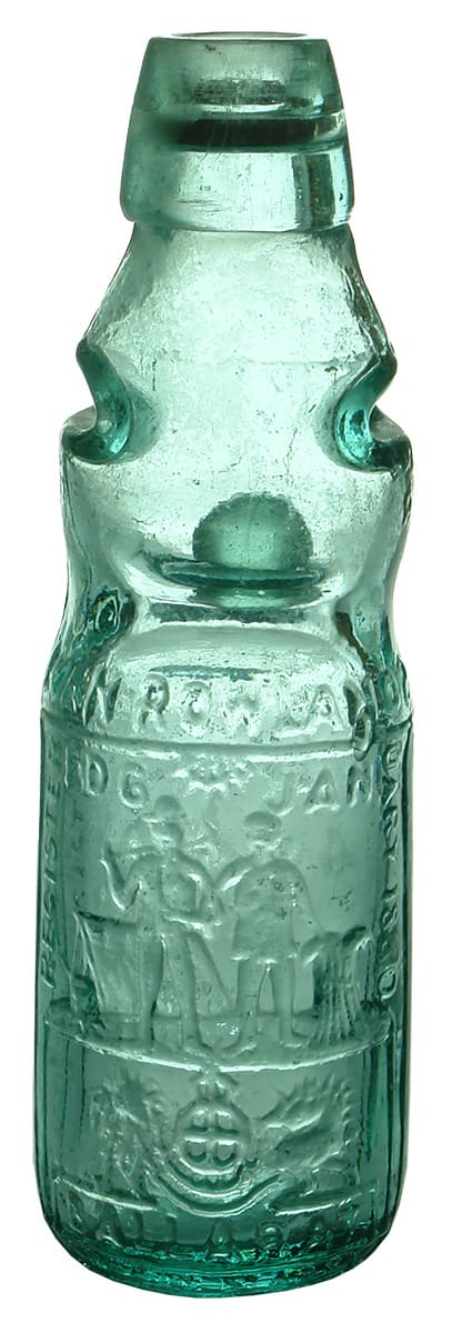 Rowlands Miner Farmer Antique Codd Reliance Patent Marble Bottle
