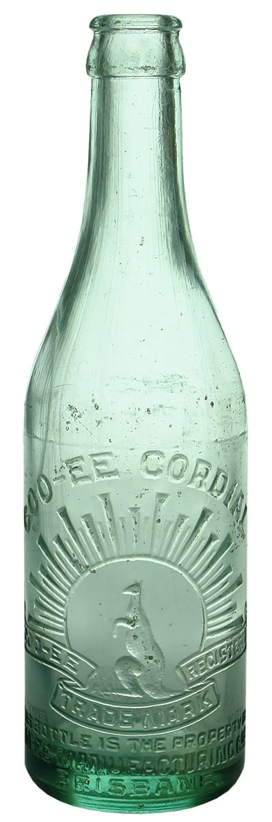 Coo-ee Cordials Kangaroo Brisbane Crown Seal Bottle