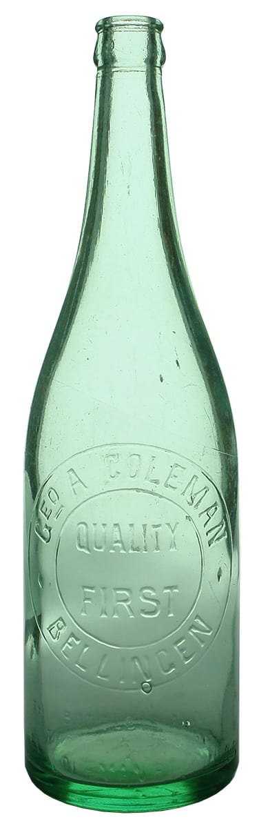 Coleman Bellingen Crown Seal Soft Drink Bottle