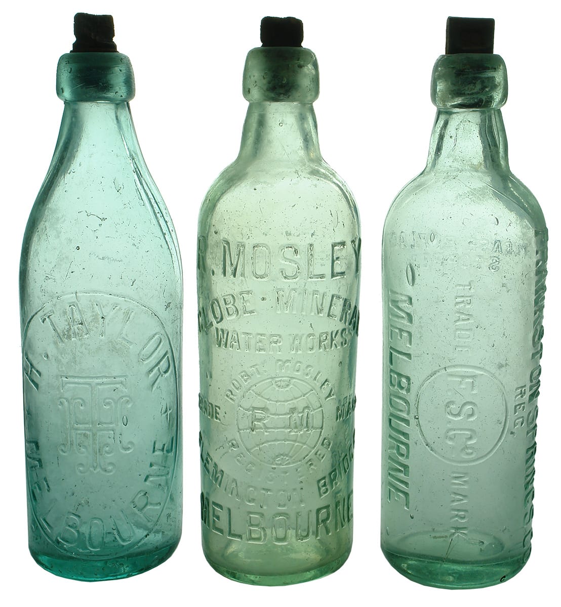 Melbourne Antique Internal Thread Soft Drink Bottles