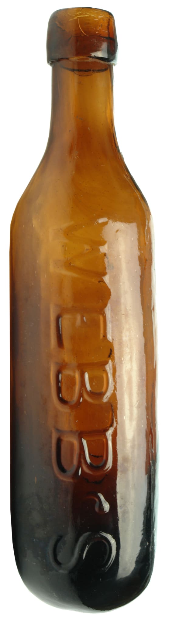 Webb's London Amber glass Maugham Bottle
