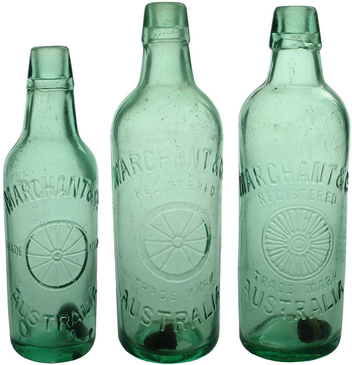 Antique Marchant Lamont Patent Soft Drink Bottles