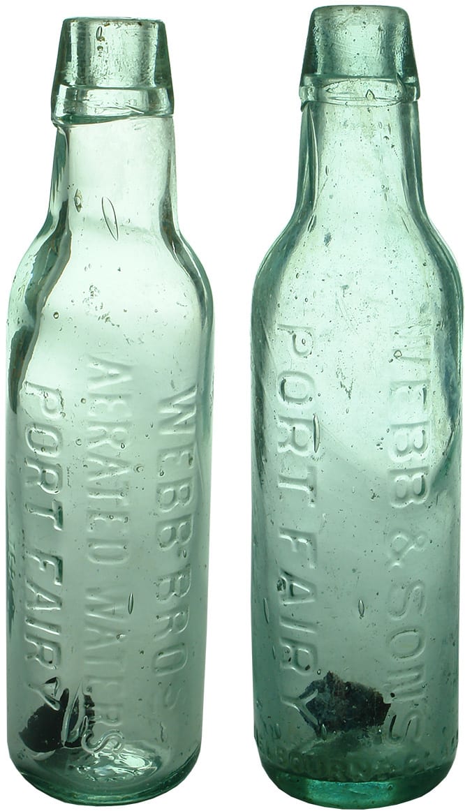 Webb Port Fairy Antique Lamont Bottles