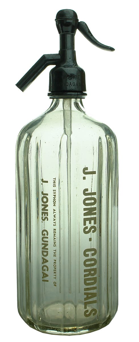 Jones Gundagai Ceramic Label Vintage Soda Syphon