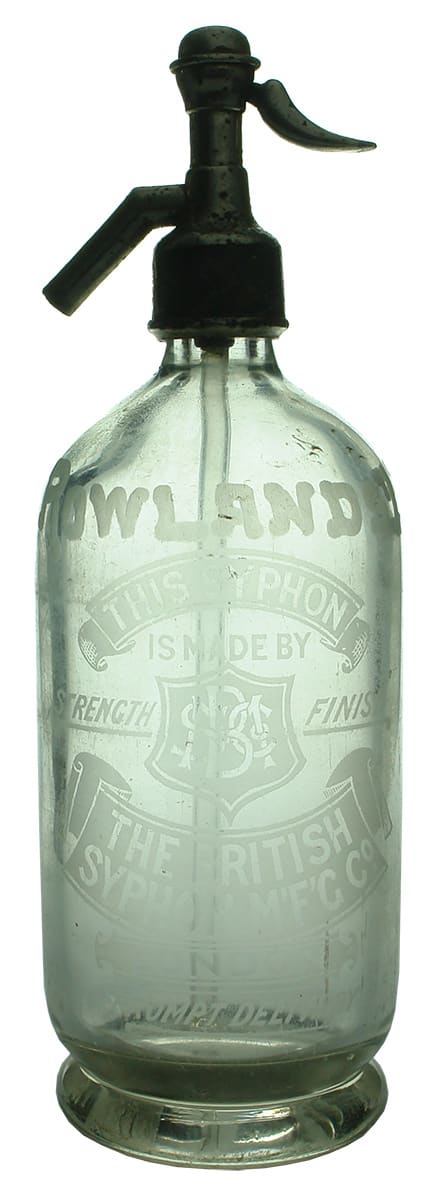 Rowlands British Syphon Vintage Soda Water