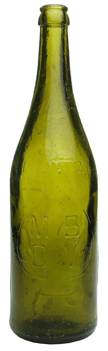 MBCV Green Swirled Beer Bottle