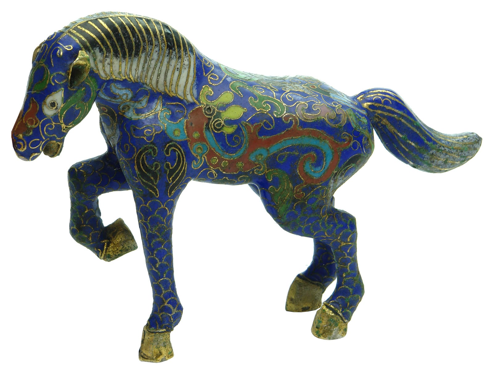 Cloisonne Blue Horse