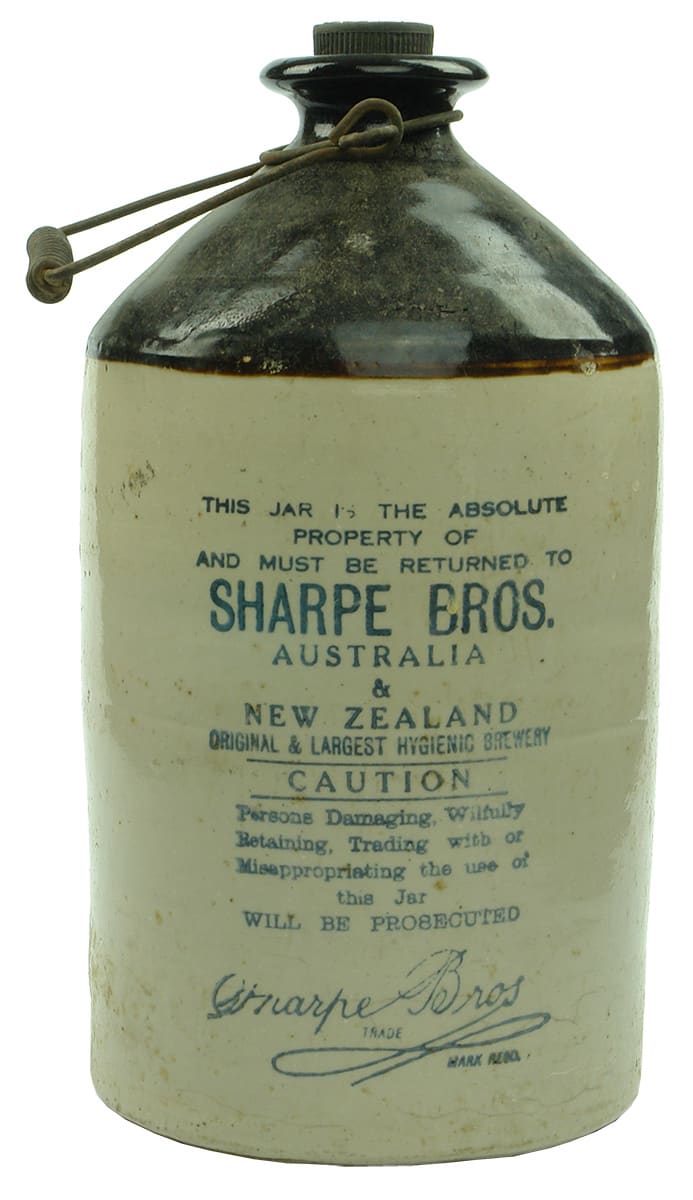 Sharpe Bros Australia New Zealand Black Top Demijohn