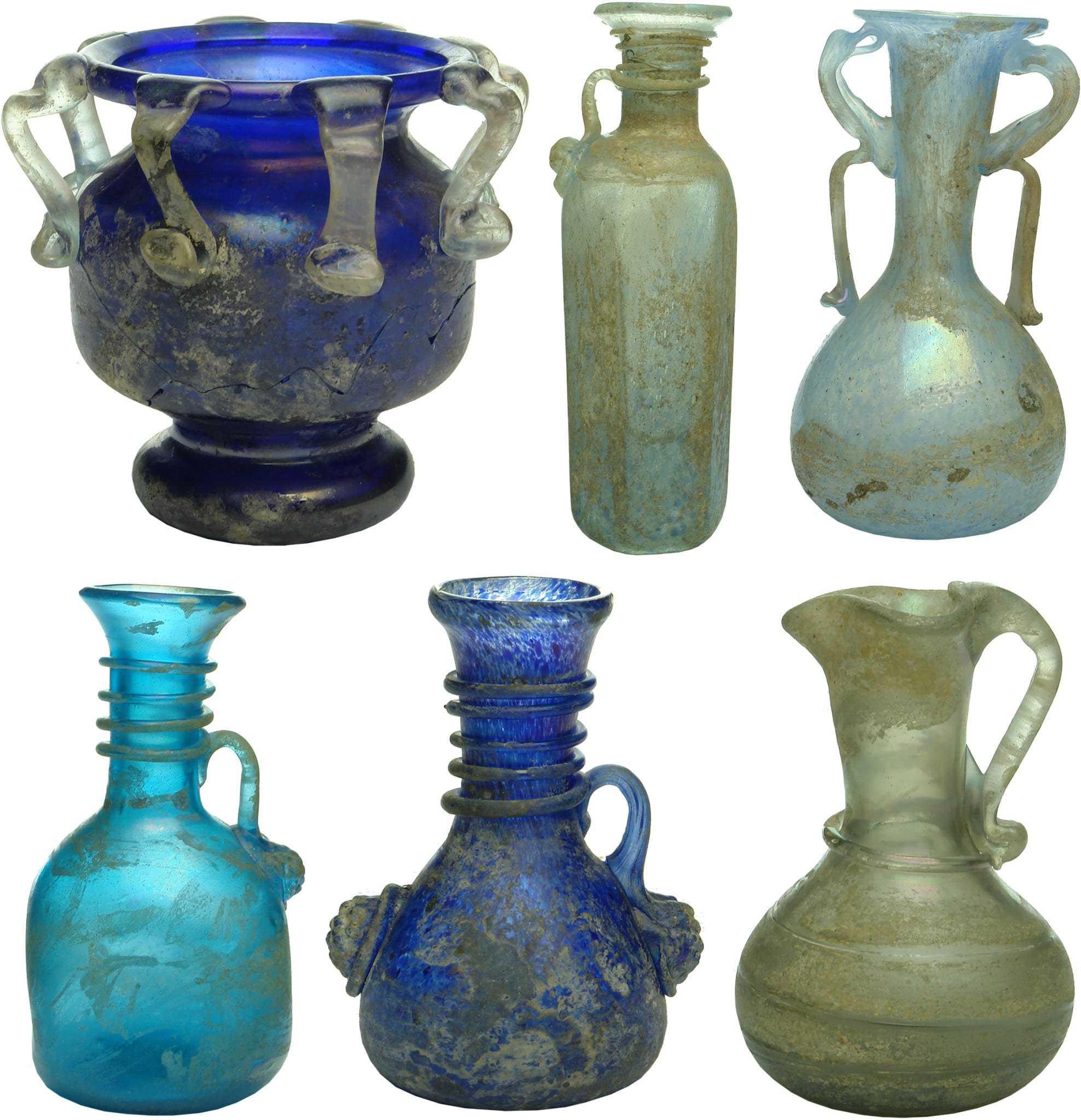 Roman Persian Reproduction Bottles Glassware