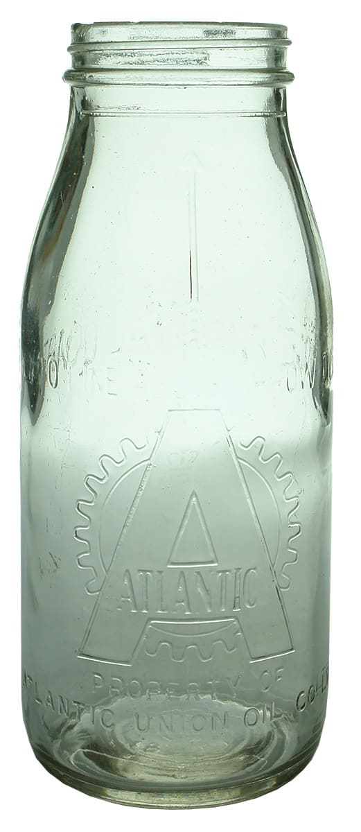 Atlantic Union Oil Clear Glass Bottle