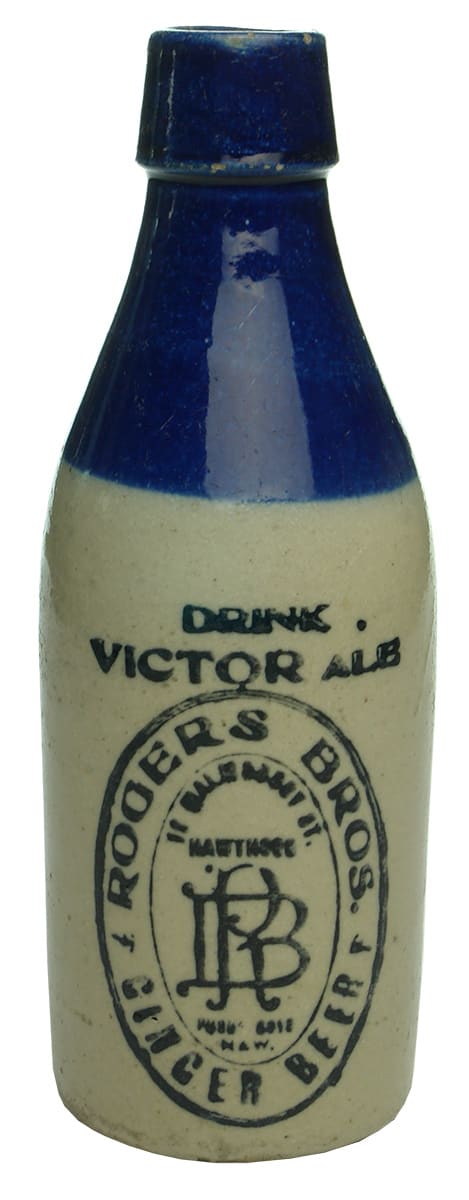Rogers Bros Hawthorn Drink Victor Ale Bottle