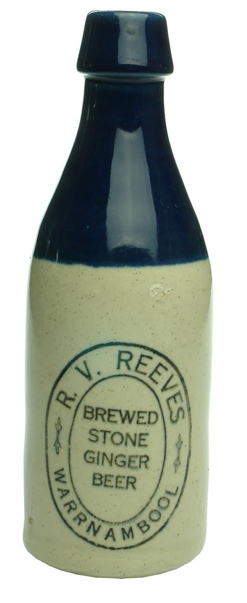 Reeves Brewed Ginger Beer Warrnambool Stone Bottle