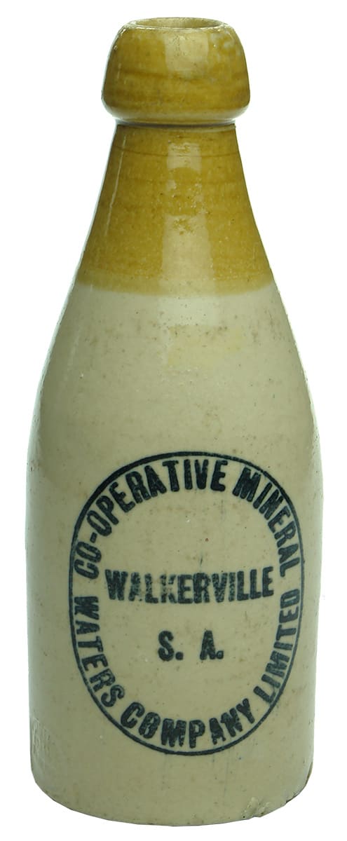 Co-operative Mineral Water Walkerville Ginger Beer Bottle