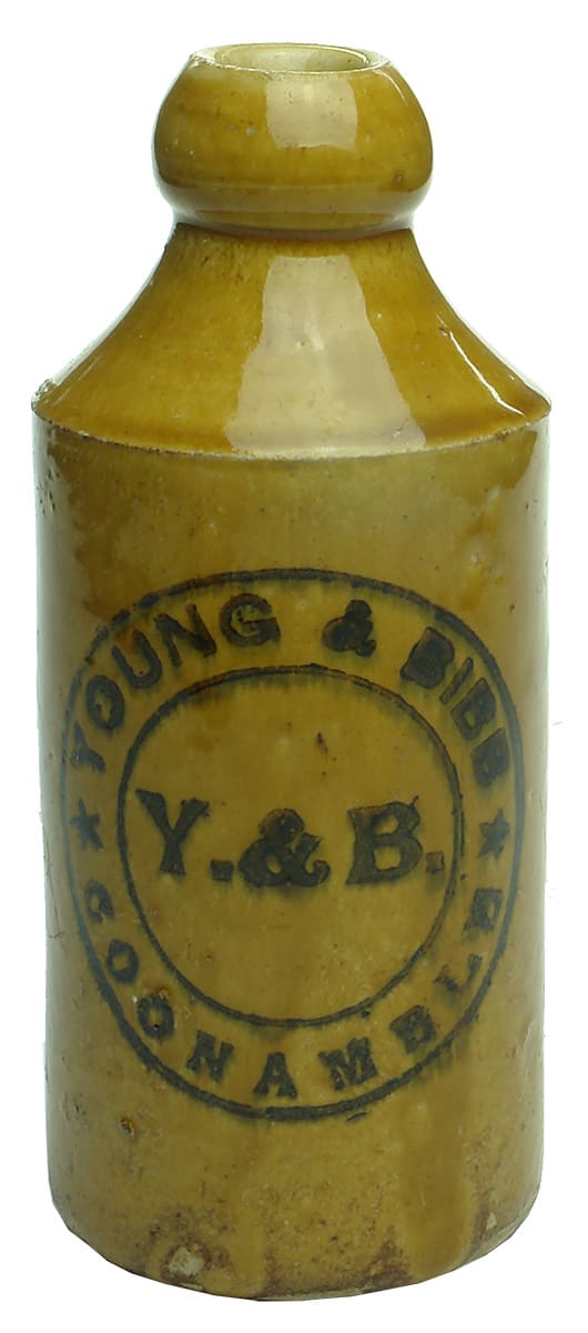 Young Bibb Coonamble Stoneware Ginger Beer Bottle