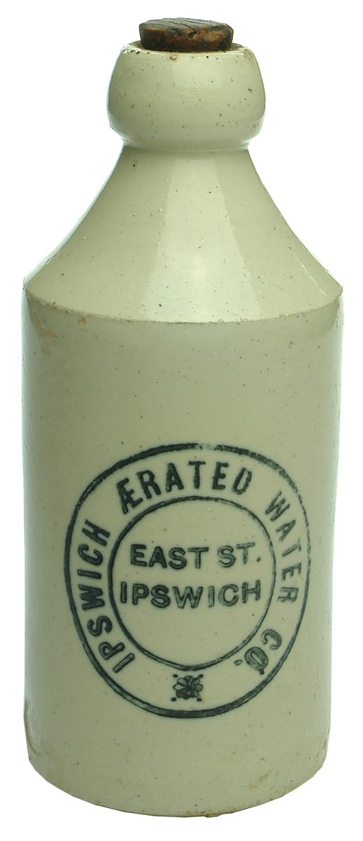 Ipswich Aerated Water Stoneware Ginger Beer Bottle