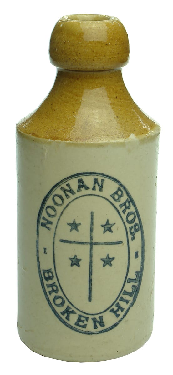 Noonan Bros Broken Hill Stoneware Ginger Beer Bottle