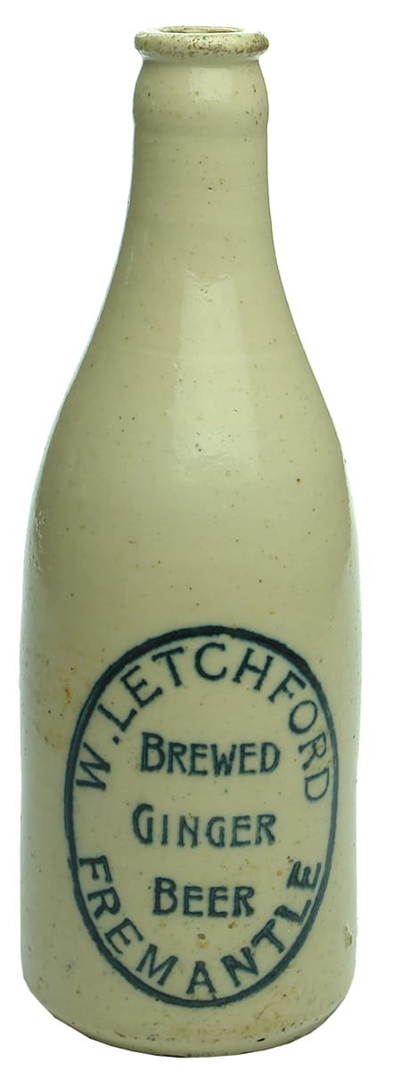 Letchford Fremantle Ginger Beer Crown Seal Bottle