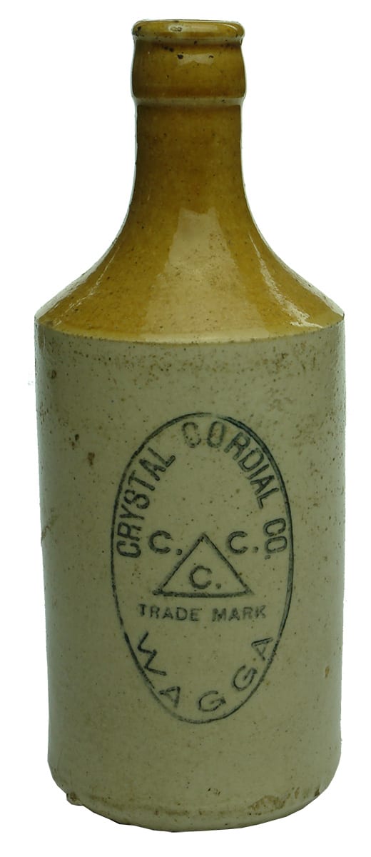 Crystal Cordial Wagga Stoneware Ginger Beer Bottle