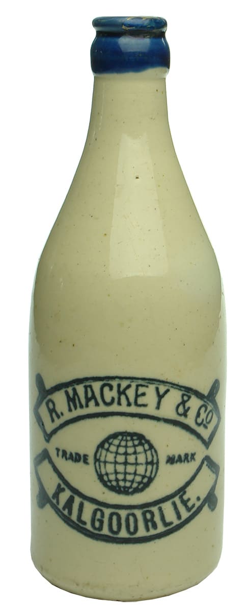 Mackey Kalgoorlie Globe Crown Seal Ginger Beer Bottle