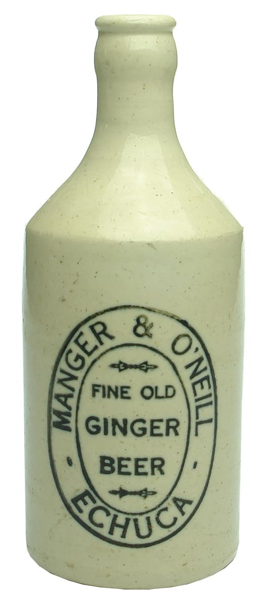 Manger O'Neill Fine Old Ginger Beer Echuca Bottle