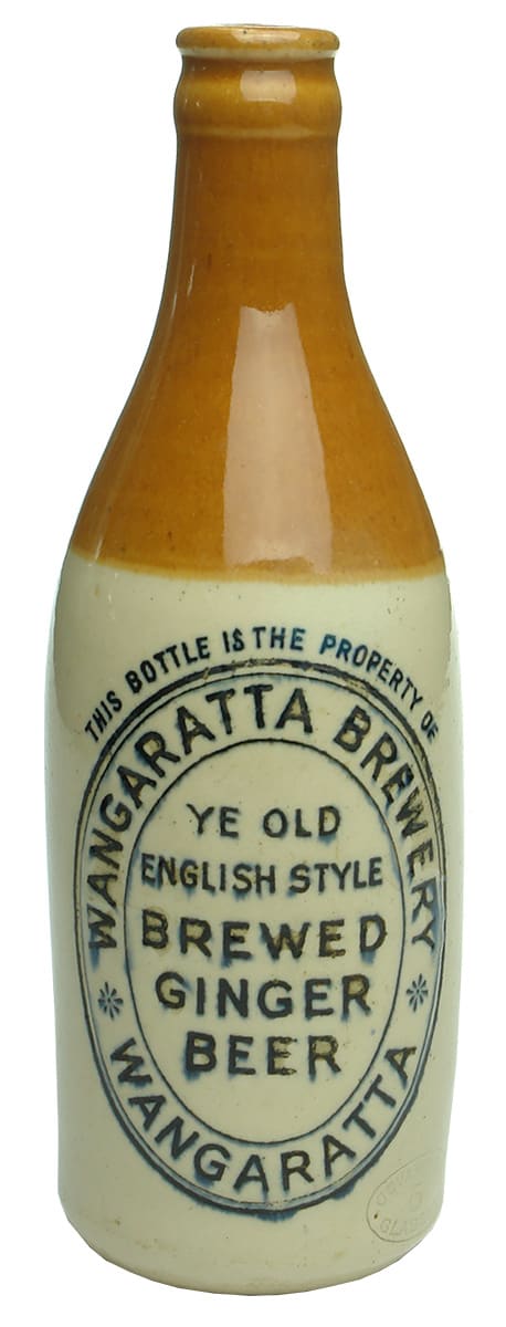 Wangaratta Brewery Red Top Ginger Beer Bottle