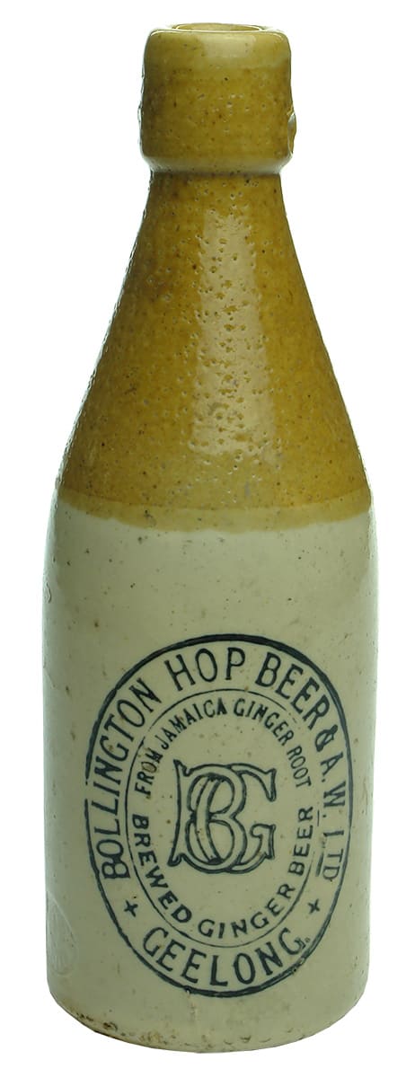 Bollington Hop Beer Geelong Ginger Beer Bottle