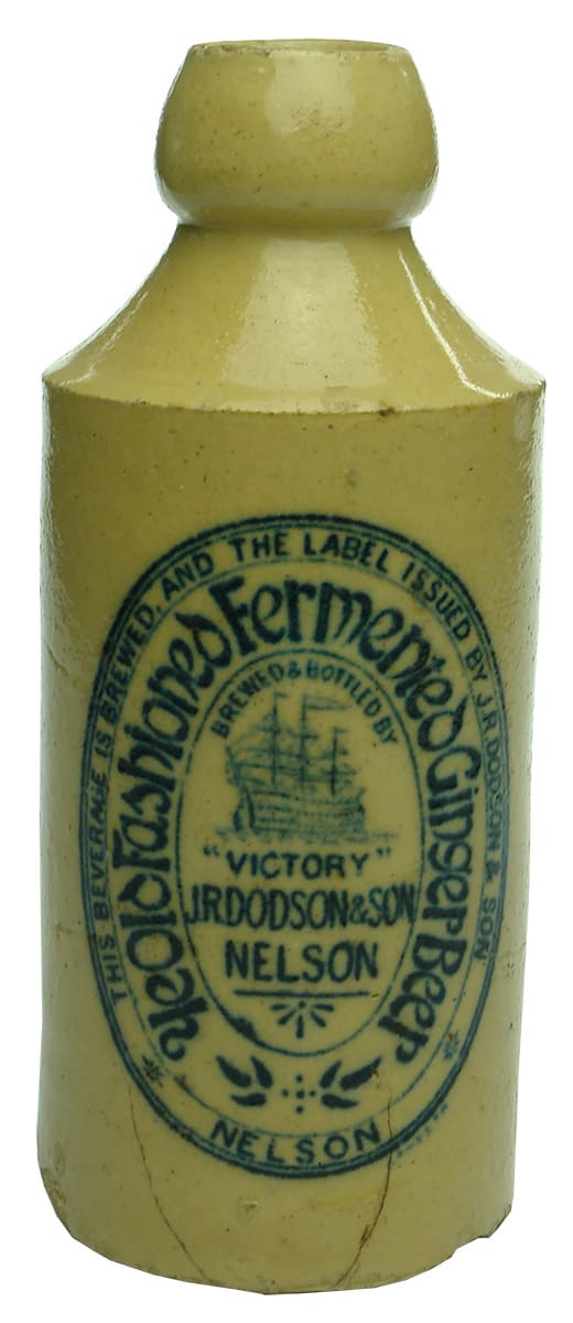 Dodson Nelson Ship Internal Thread Ginger Beer Bottle