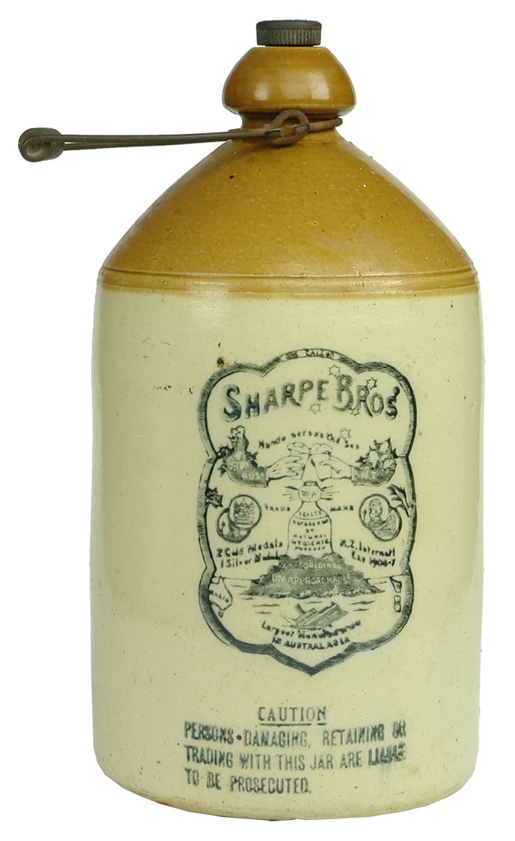 Sharpe Brothers Health Beverages Stoneware Demijohn