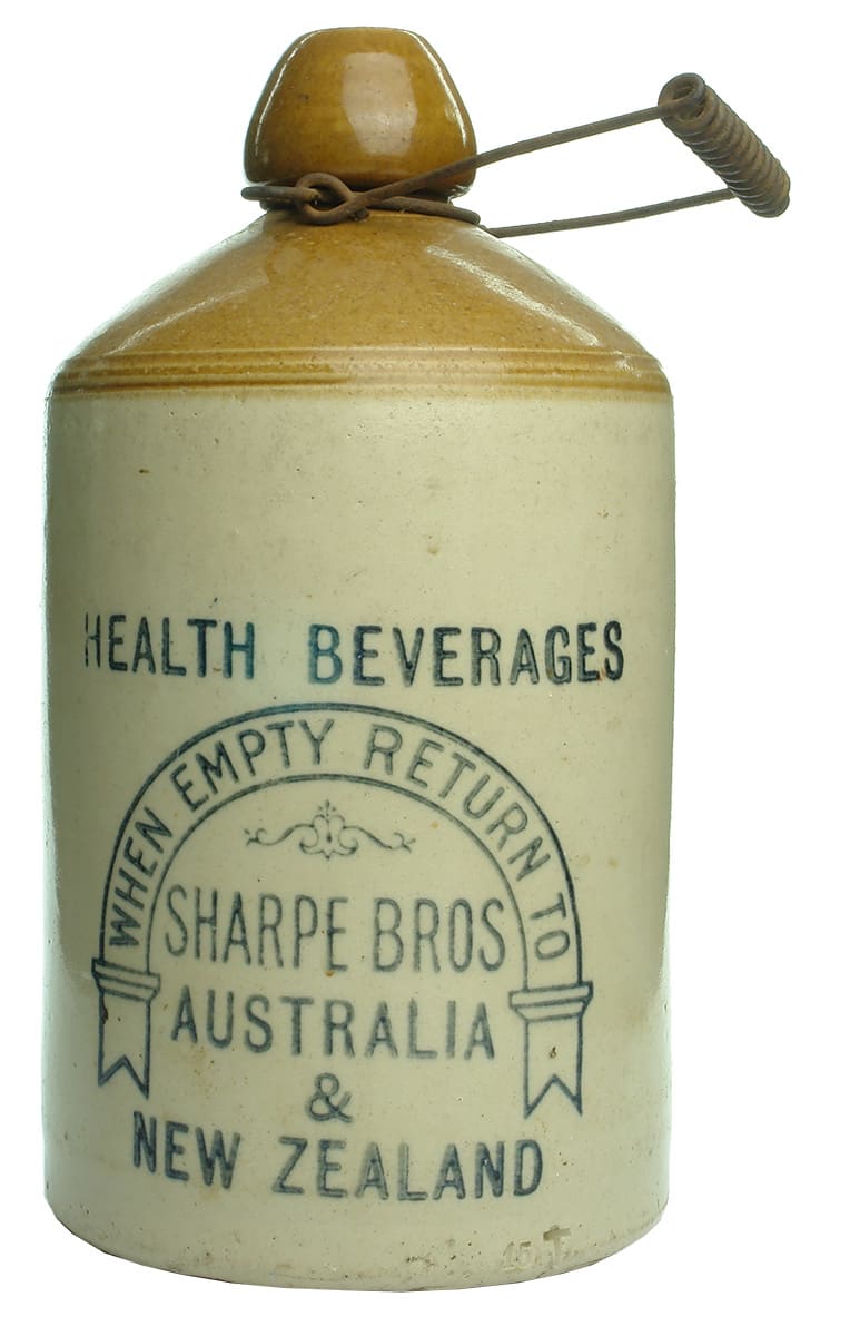 Sharpe Brothers Health Beverages Stoneware Demijohn