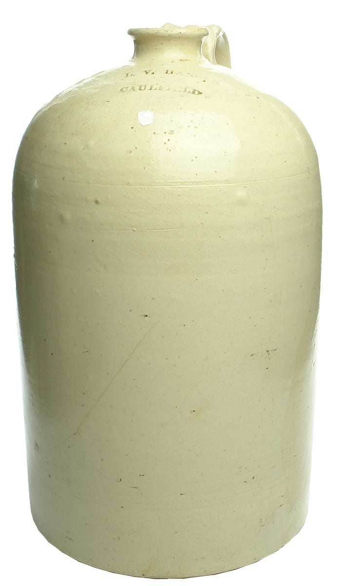 Hansen Caulfield Impressed Stoneware Demijohn