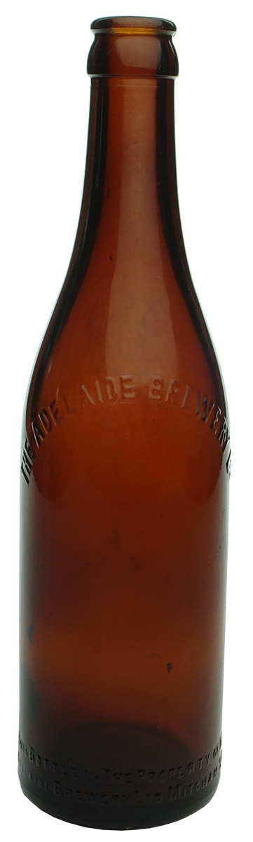 Adelaide Brewery Mitcham Vintage Amber Beer Bottle