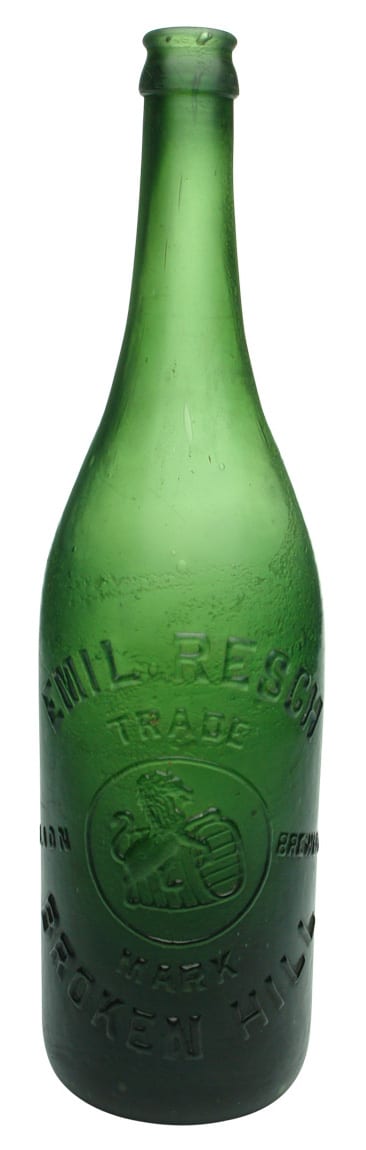 Emil Resch Broken Hill Lion Antique Beer Bottle