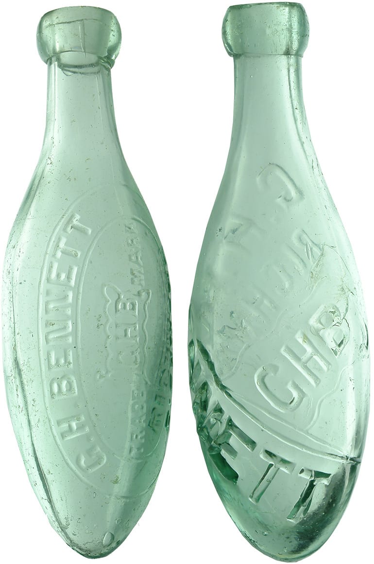 Antique Torpedo Soda Soft Drink Bottles