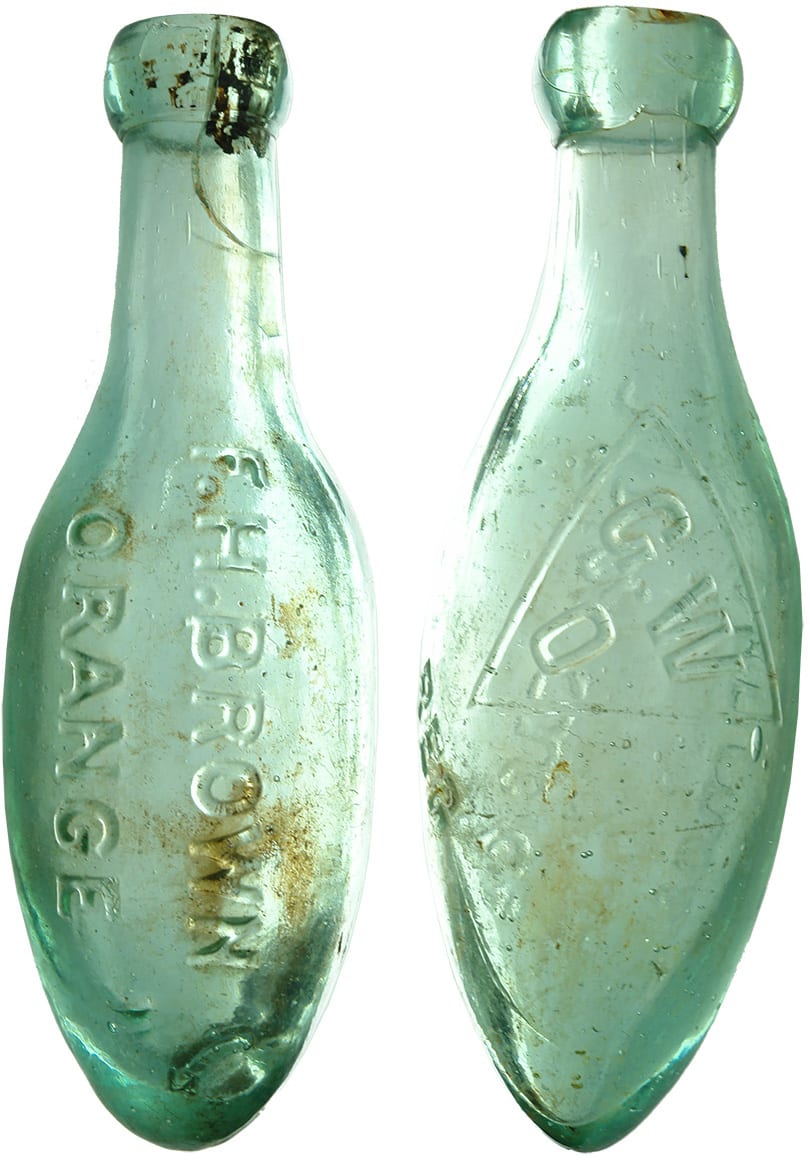 Antique Torpedo Soda Soft Drink Bottles