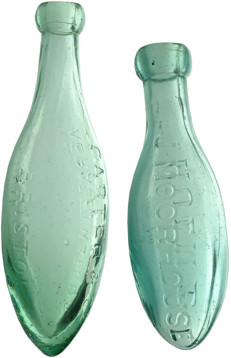 Antique Torpedo Soda Soft Drink Bottles